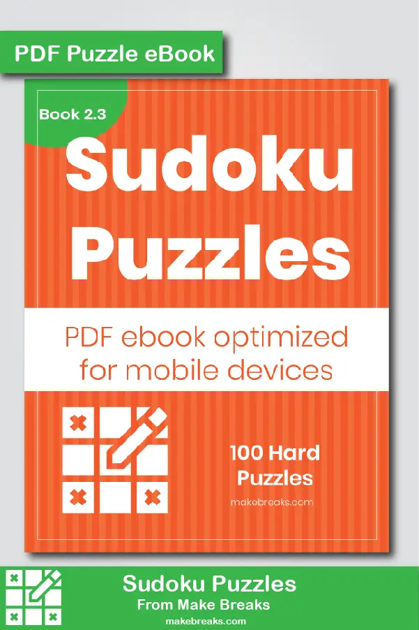 free 100 hard sudoku puzzle ebook 2 3 make breaks