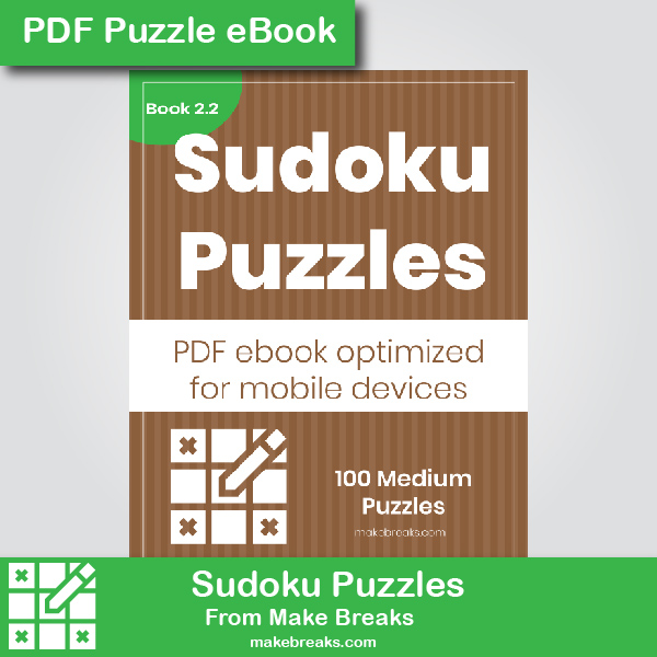 Free 100 Medium Sudoku Puzzle eBook 2.2