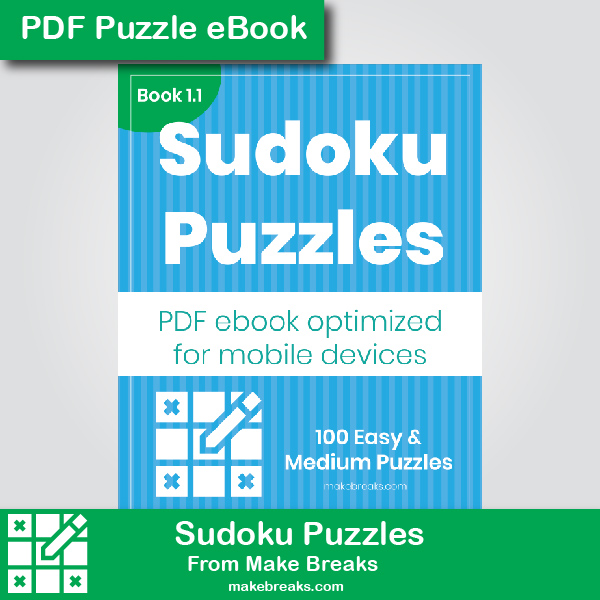 Free 100 Easy & Medium Sudoku Puzzle eBook 1.1