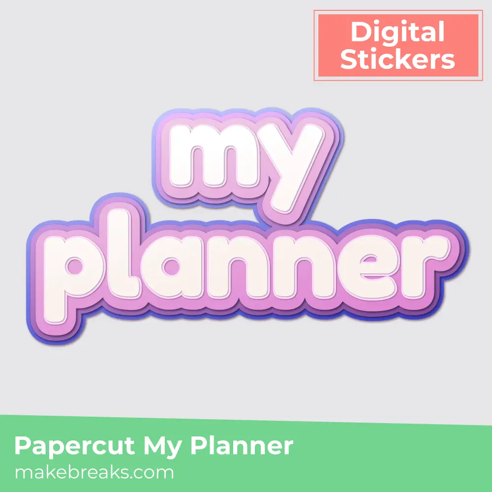 Papercut My Planner Digital Planner Sticker