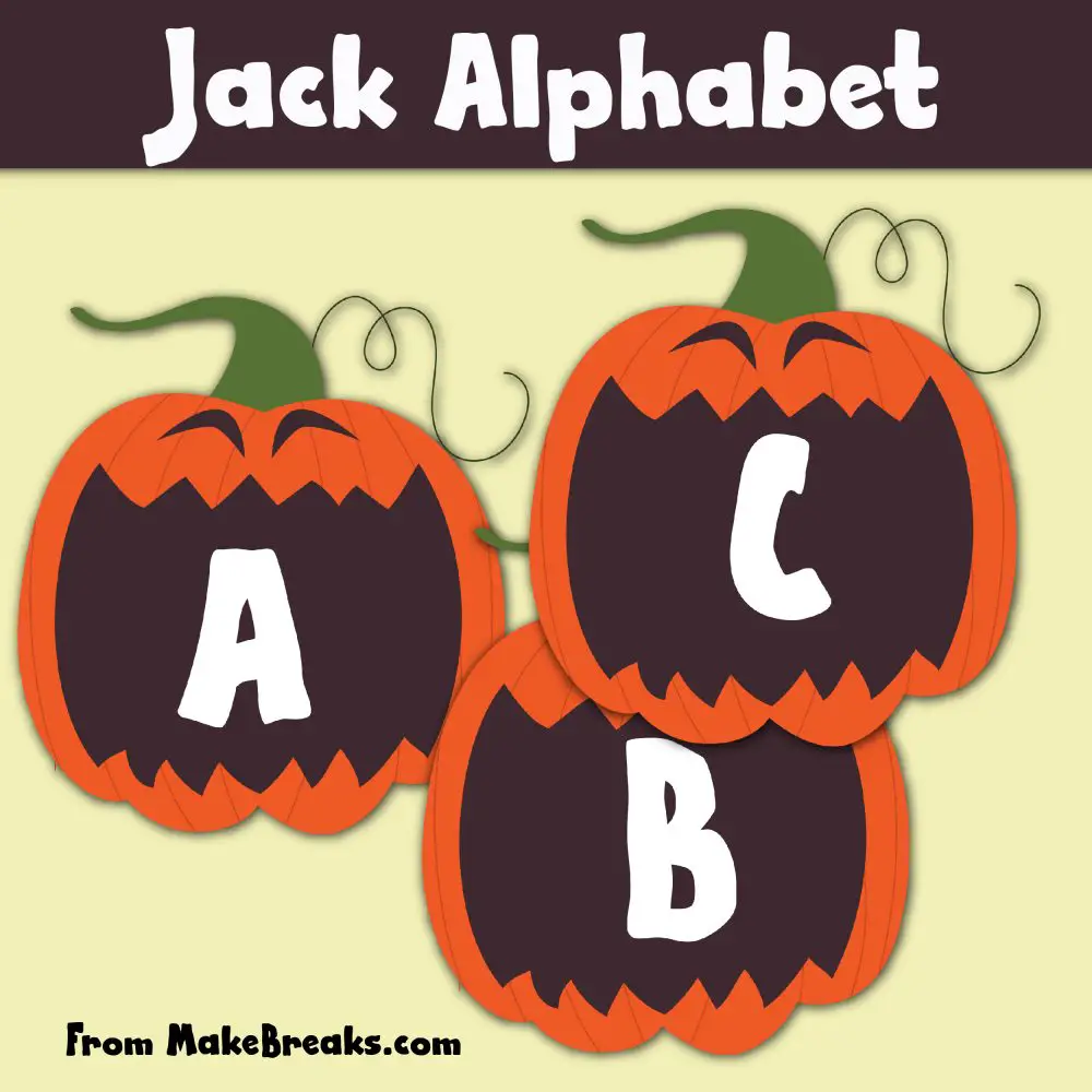Free Printable Jack O Lantern Alphabet