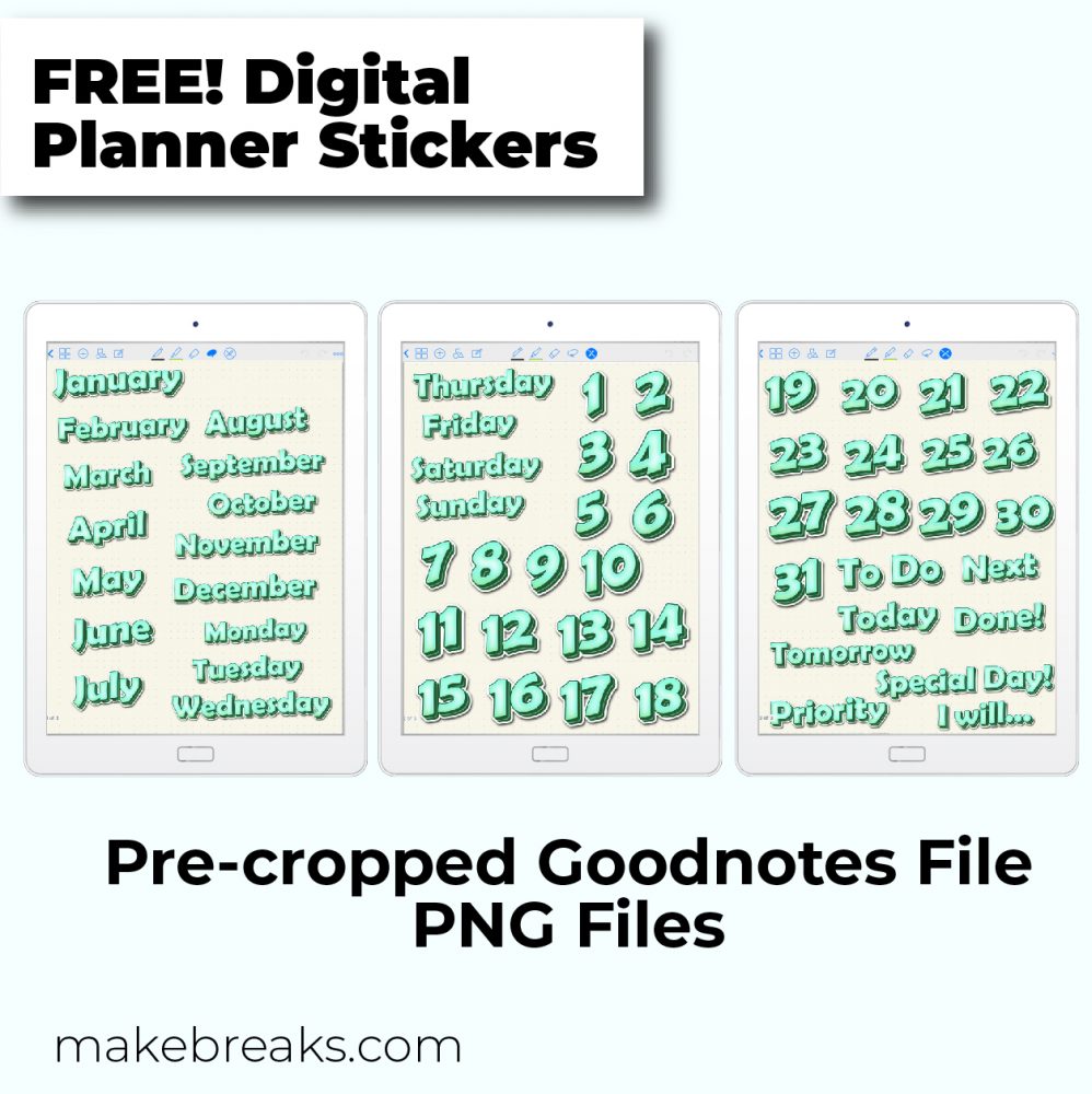 Digital Calendar 2021 Goodnotes Stickers Digital Calendar Stickers Digital Planner Stickers Precropped PNG Goodnotes Calendar 2021