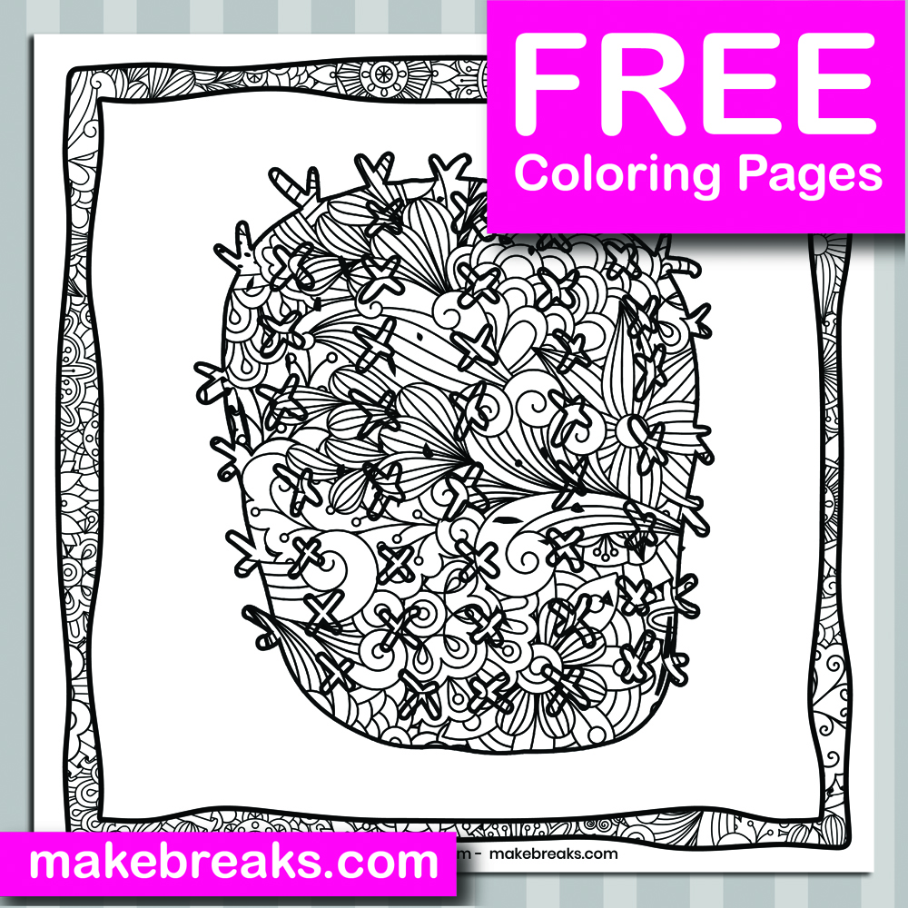 Free Cactus (10) Coloring Page