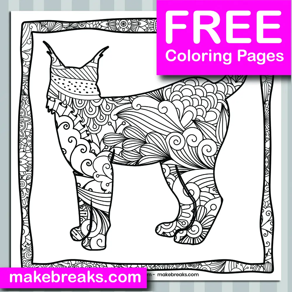 Free Lynx Animal Coloring Page