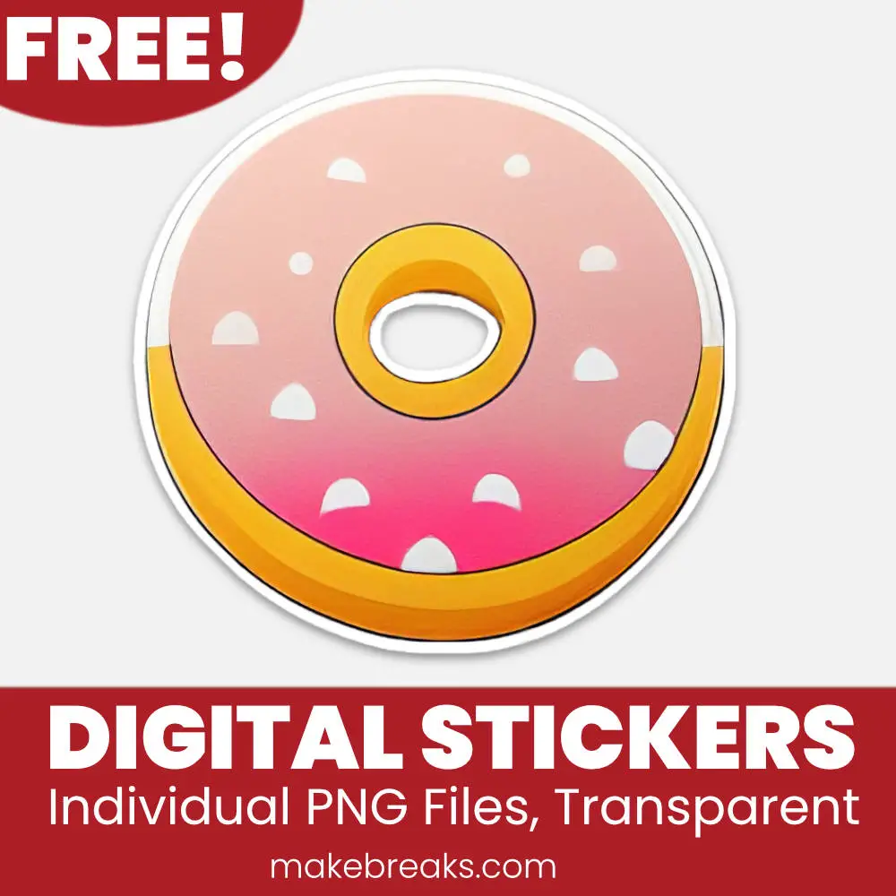 Free Iced Donut Digital Planner Stickers – PNG Files