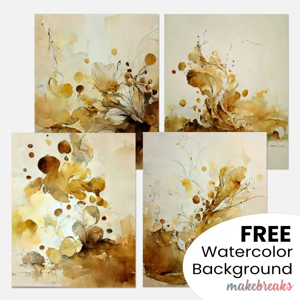 Beige Watercolor Swashes Abstract Pattern Background Download SET 1