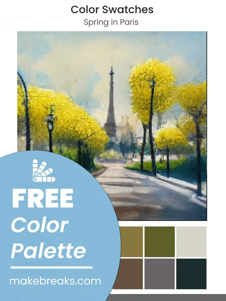 Spring in Paris – Free Yellow and Green Color Swatches for Procreate