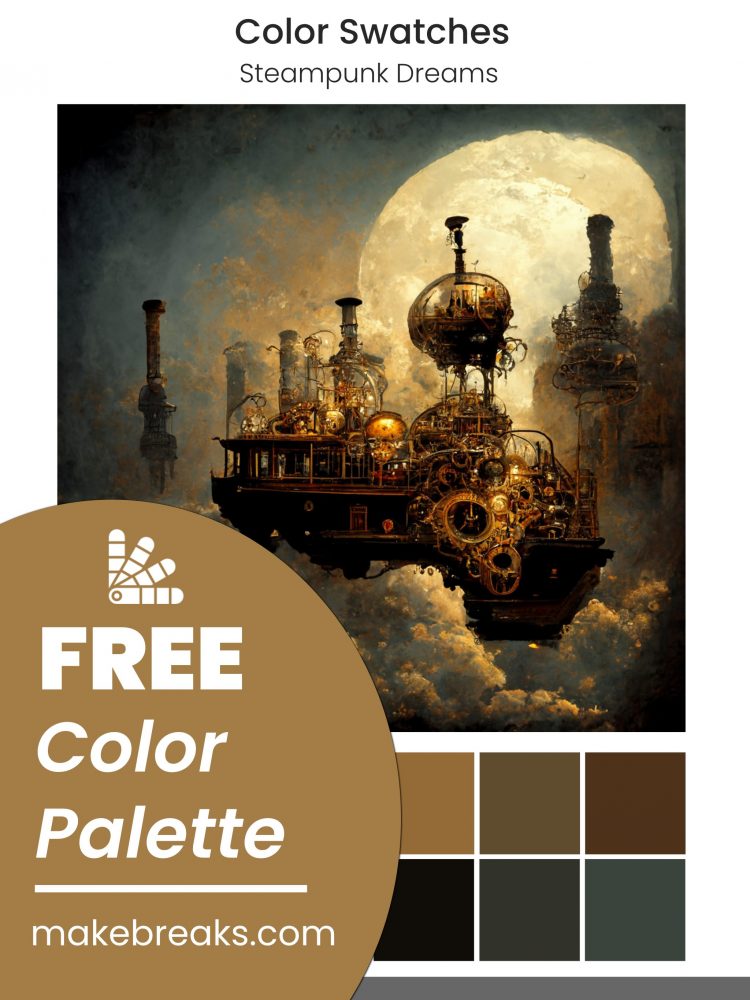 Steampunk – Free Browns and Gold Color Swatches for Procreate