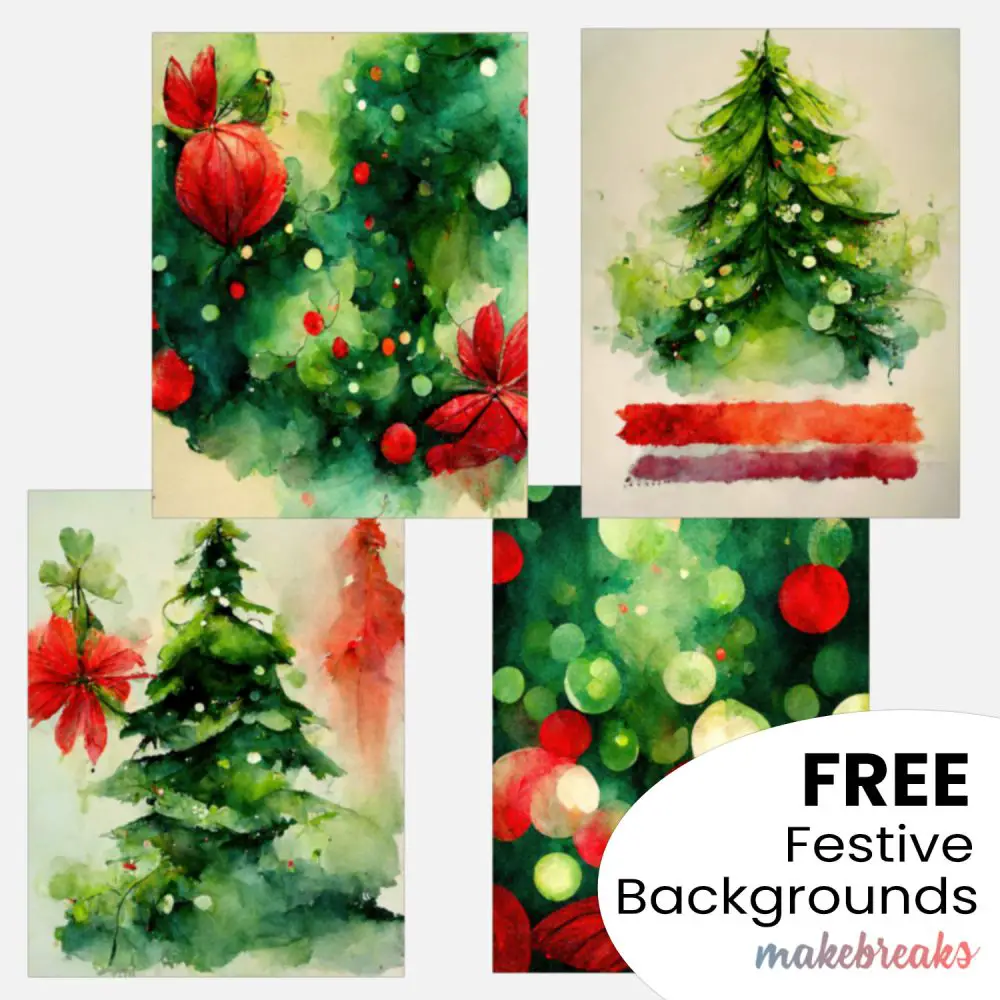 Free Christmas Festive Digital Backgrounds