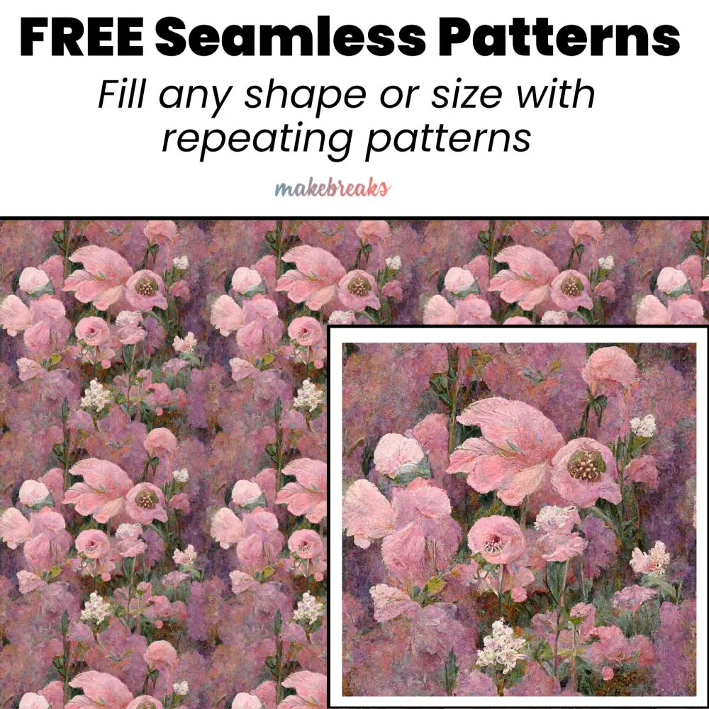 Shabby Chic Pink Delicate Flower Seamless Pattern Tile 3