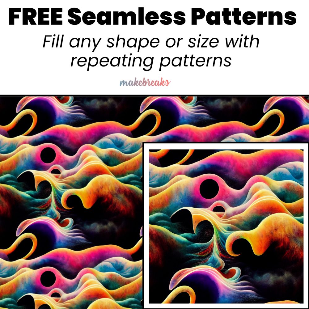 Psychedelic Swirls Colorful Seamless Pattern Tile 4