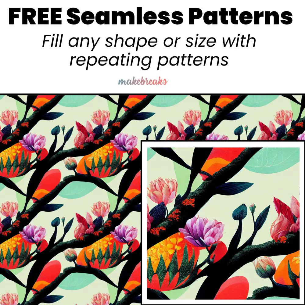 Contemporary Blossom Branch Seamless Pattern Tile