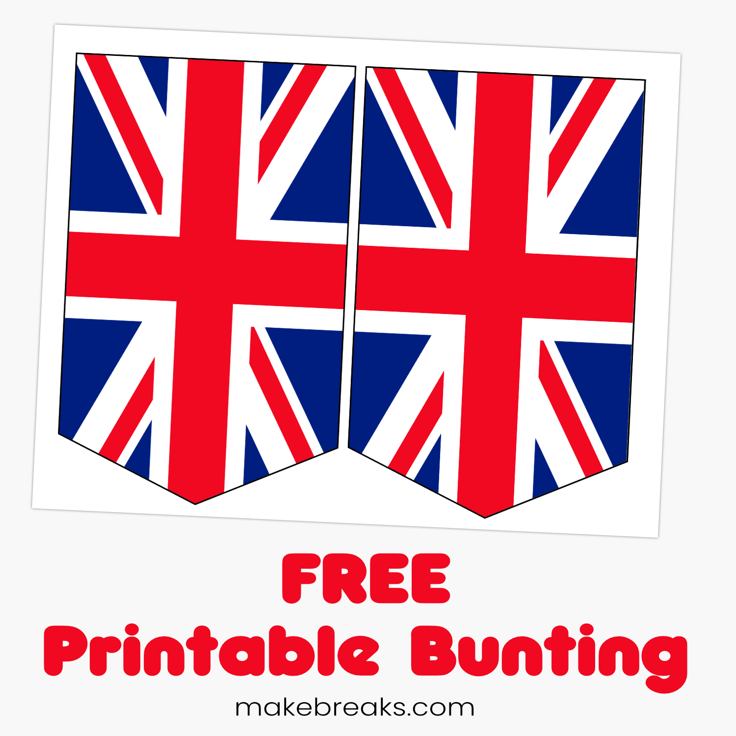 Free Printable Union Jack Bunting