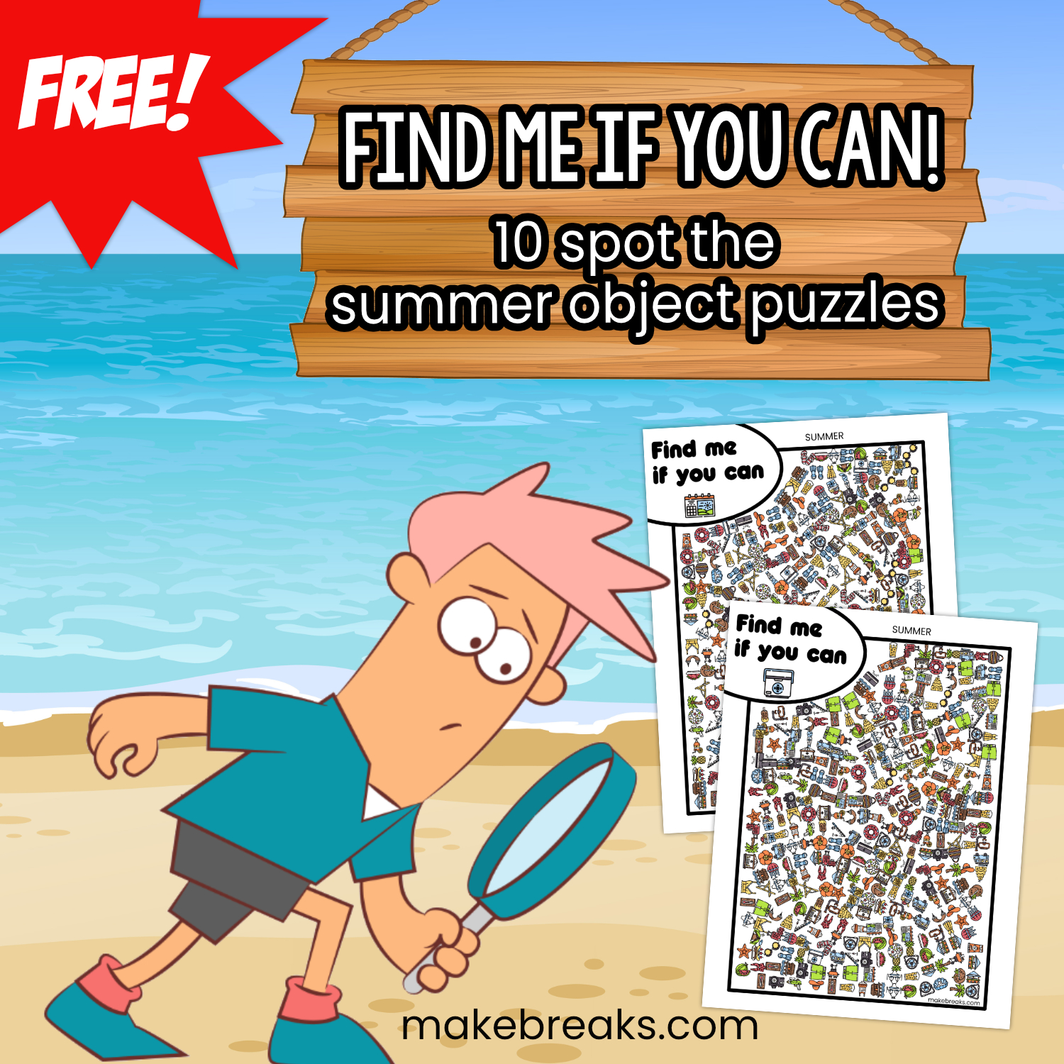 Find Me If You Can – 20 Summer Themed Puzzles
