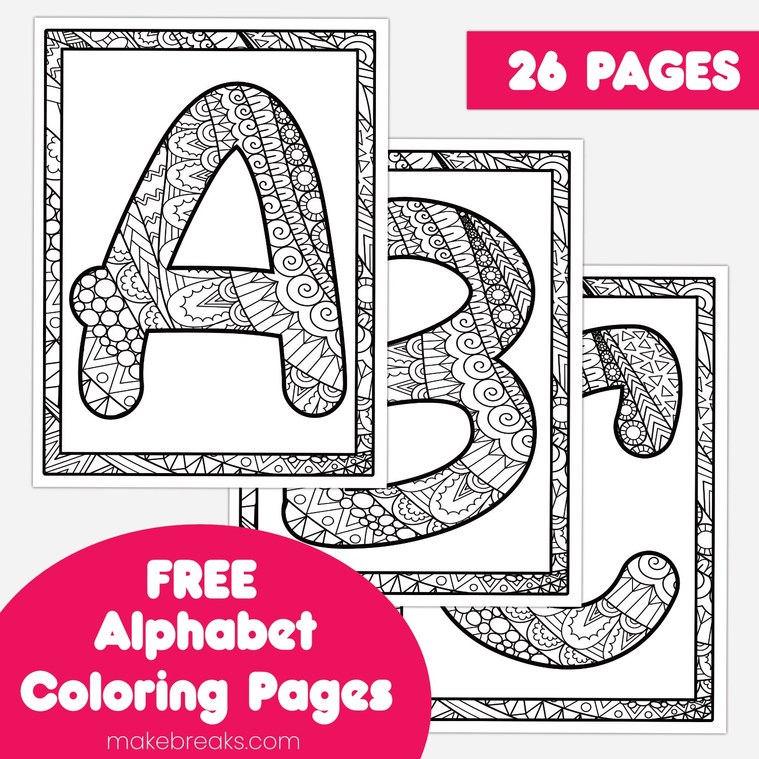 Free Printable Letters of the Alphabet To Color