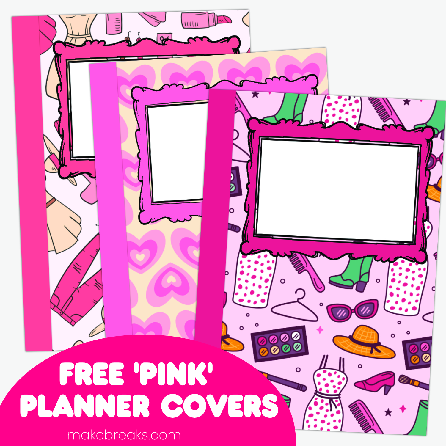 Free Pink Digital Planner Covers
