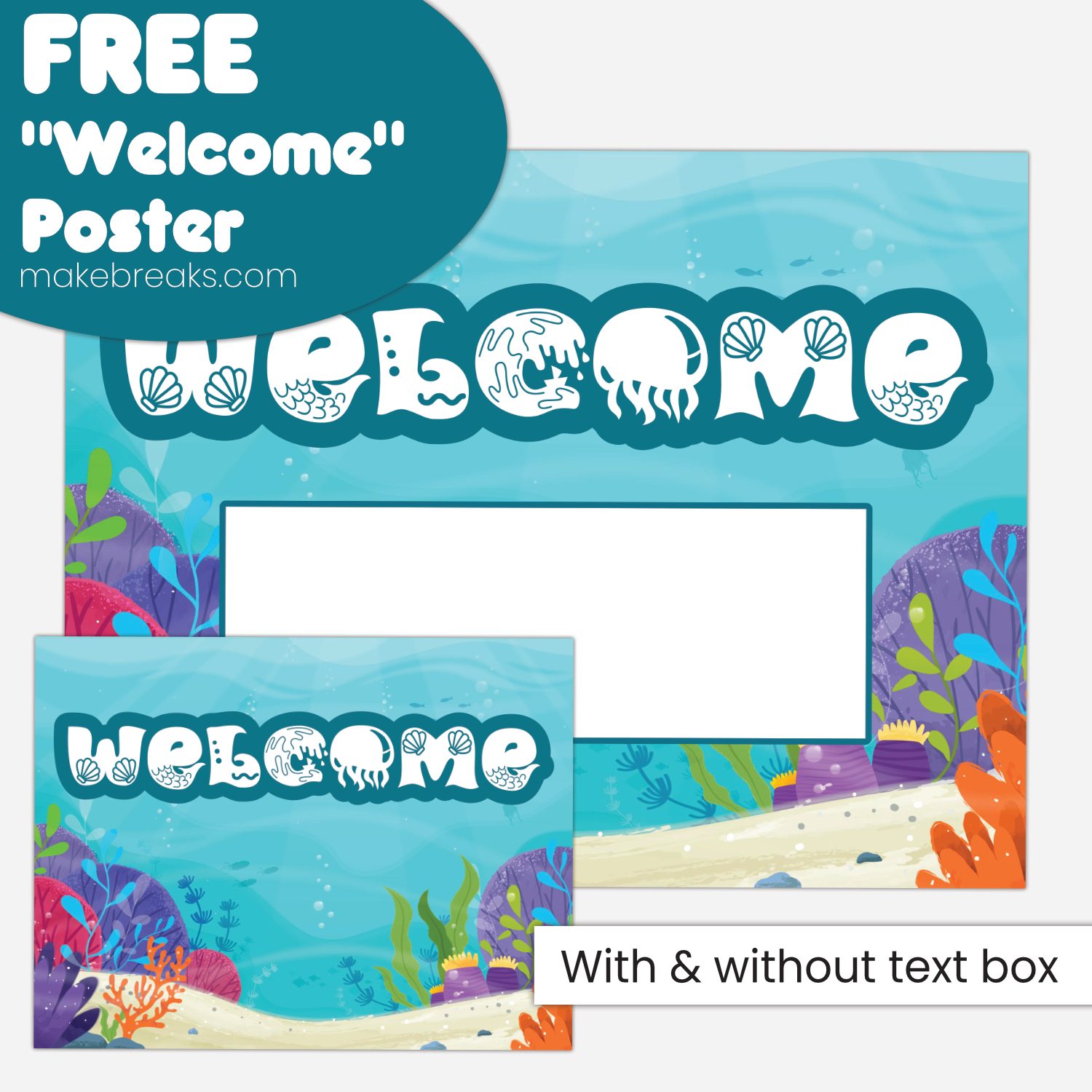Mermaid Themed Welcome Poster