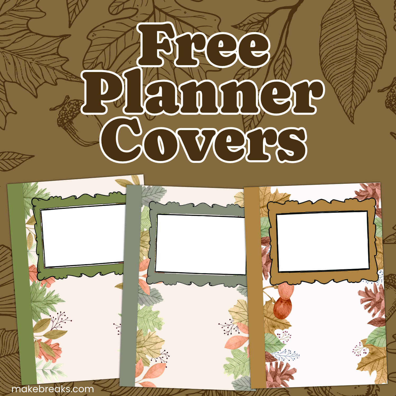 Free Autumn Digital Planner Covers for Goodnotes