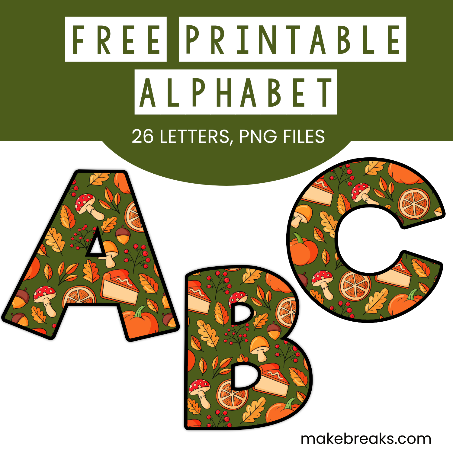 Free Printable Autumn Alphabet