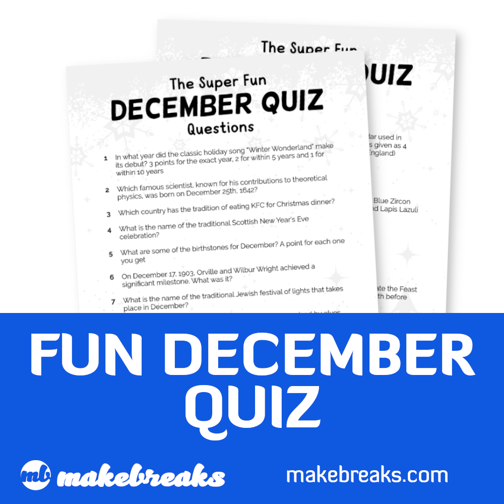 Fun December Quiz