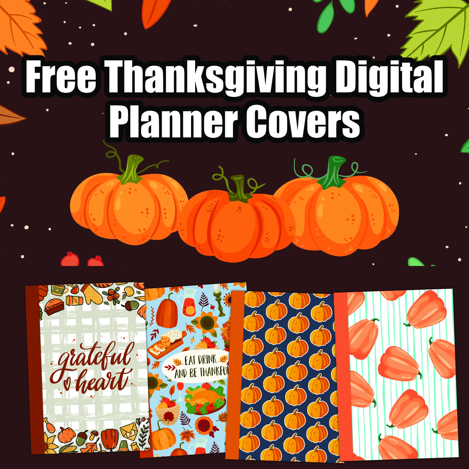 Free Thanksgiving Digital Planner Covers