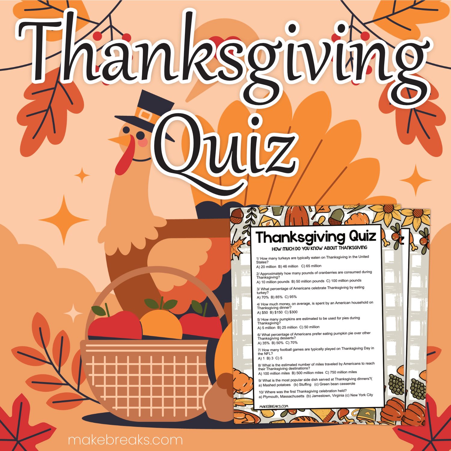 Free Printable Thanksgiving Quiz