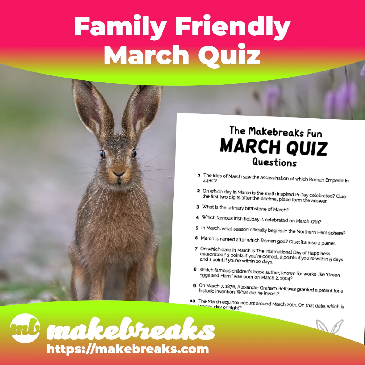 Fun Month of March Quiz
