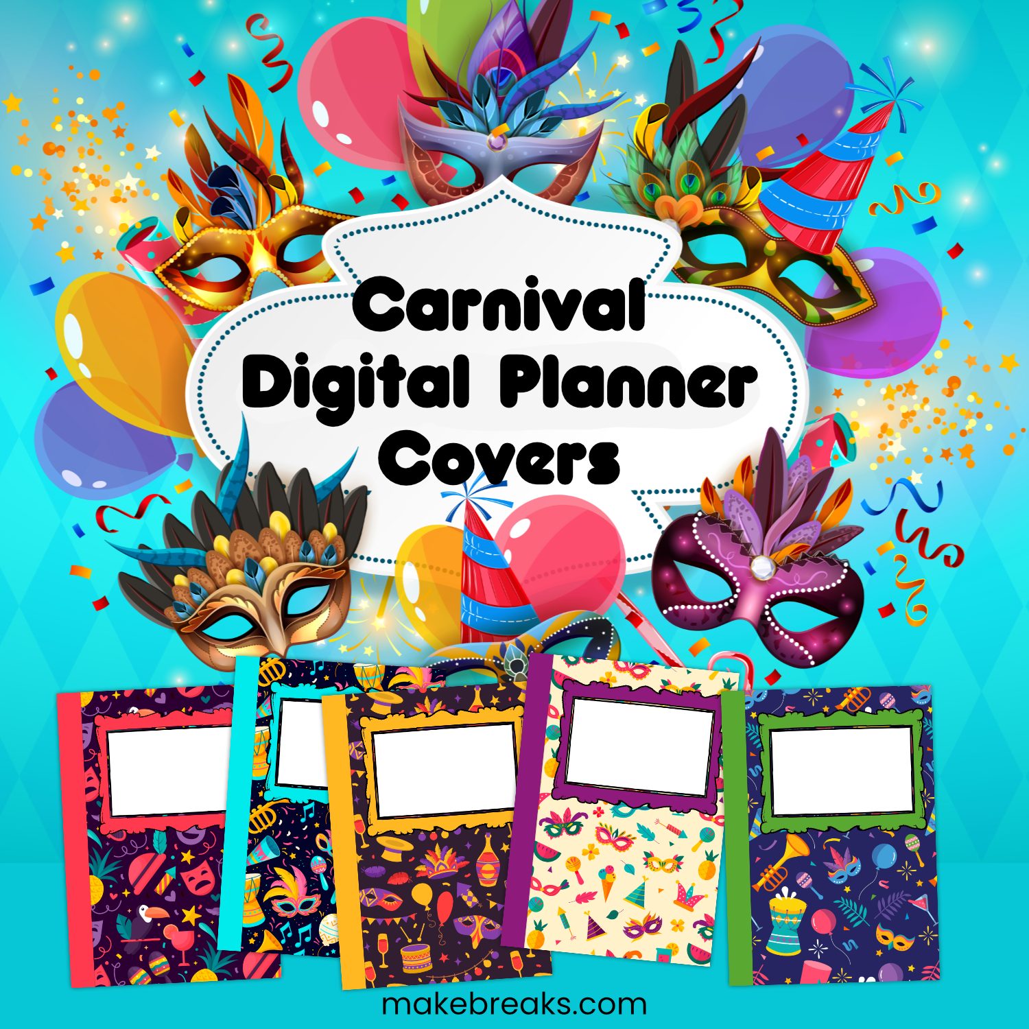 Free Carnival Digital Planner Covers