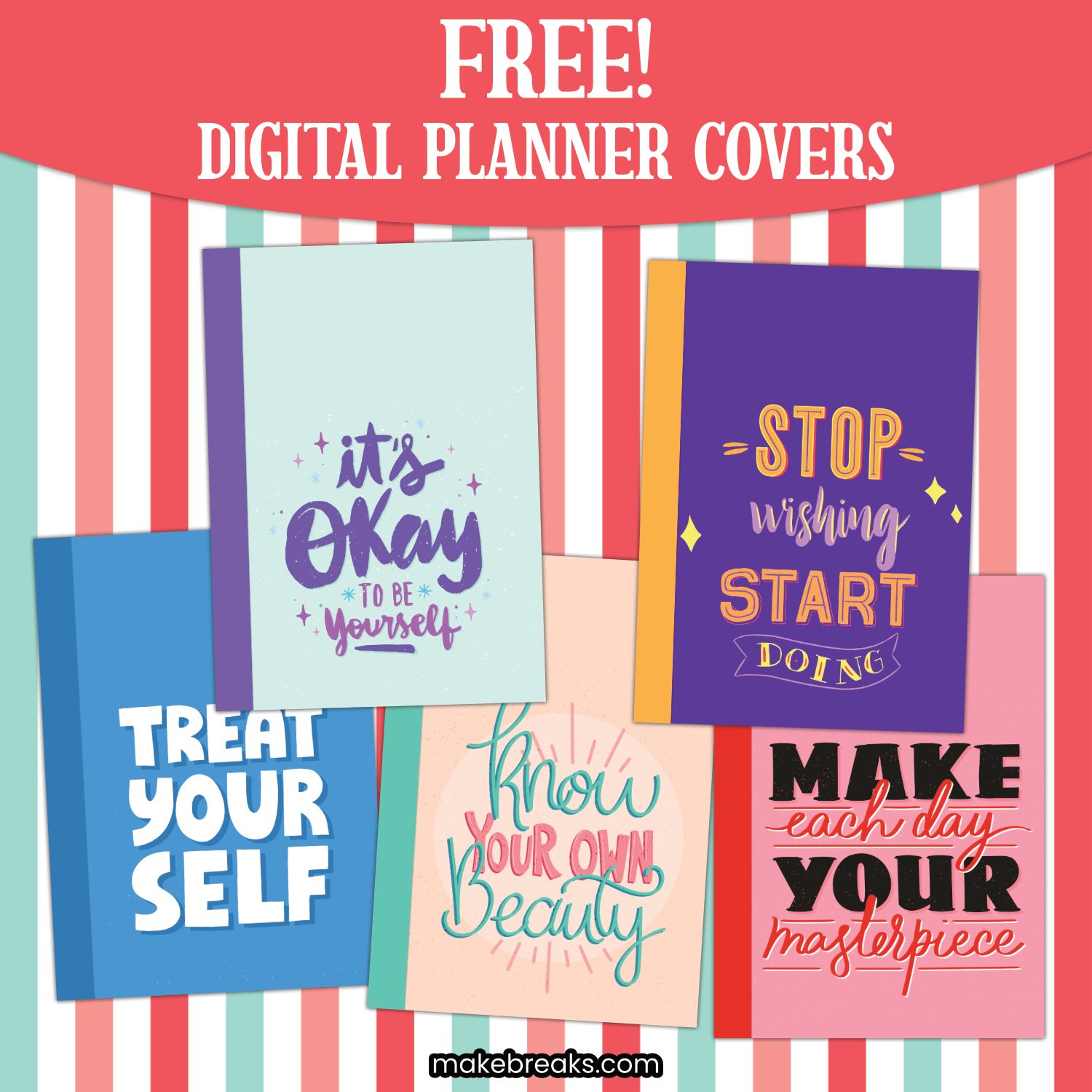 Motivational Digital Planner Covers